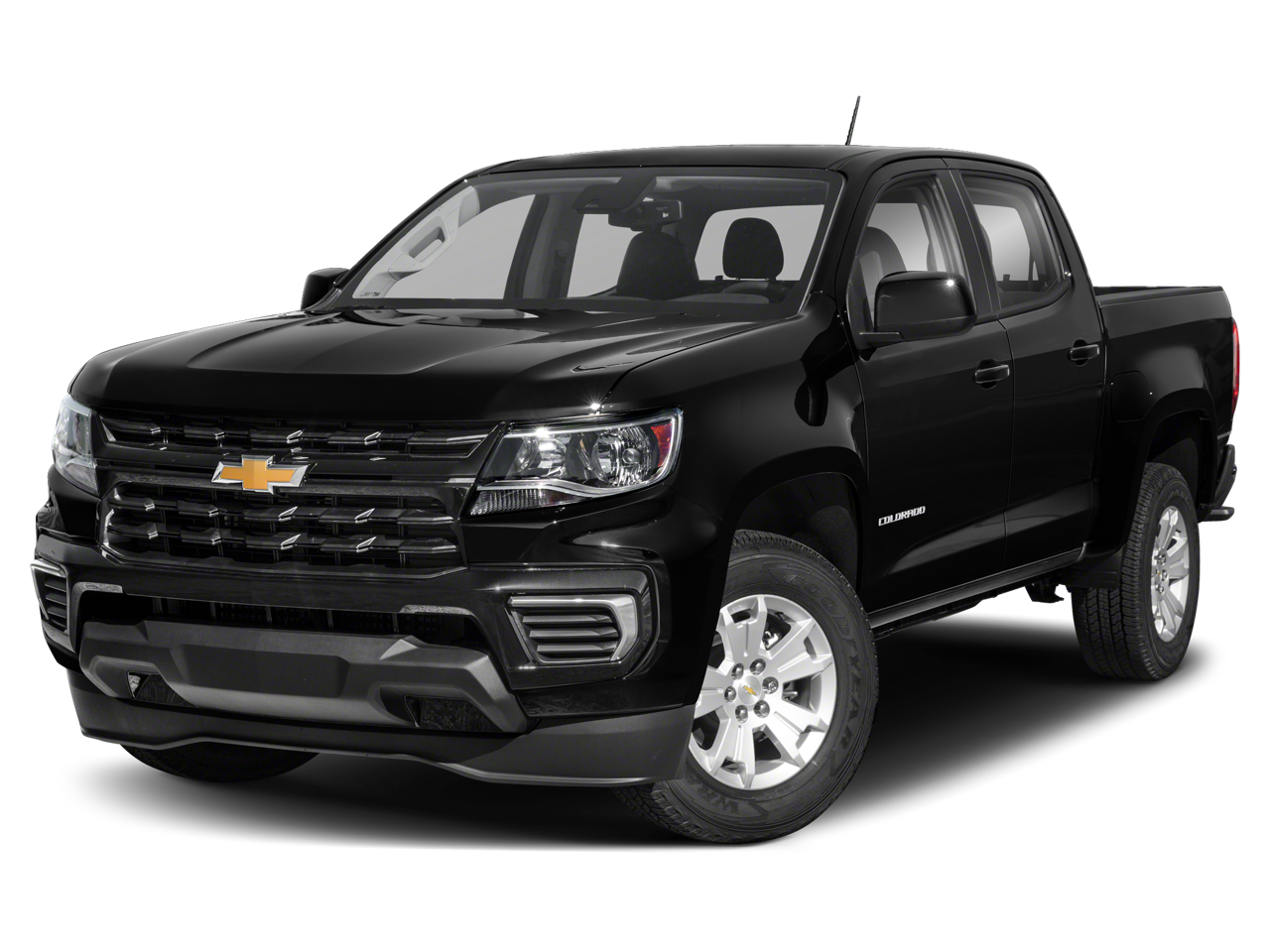 2022 Chevrolet Colorado LT in Satin Steel Metallic — front three-quarter view