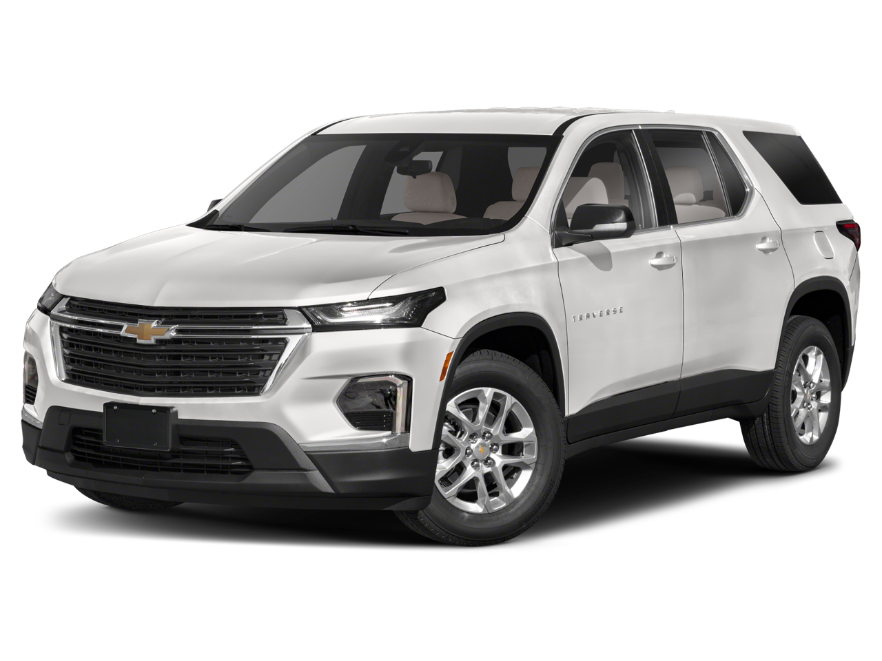 2023 Chevrolet Traverse LS in Sterling Gray Metallic — front three-quarter view