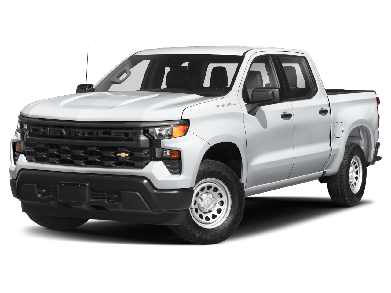 2023 Chevrolet Silverado 1500 LT in Red Hot — front three-quarter view