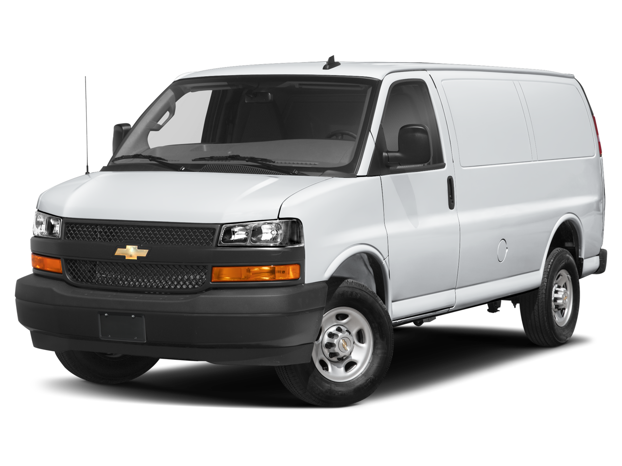 2023 Chevrolet Express Cargo 2500 WT in Summit White — front three-quarter view