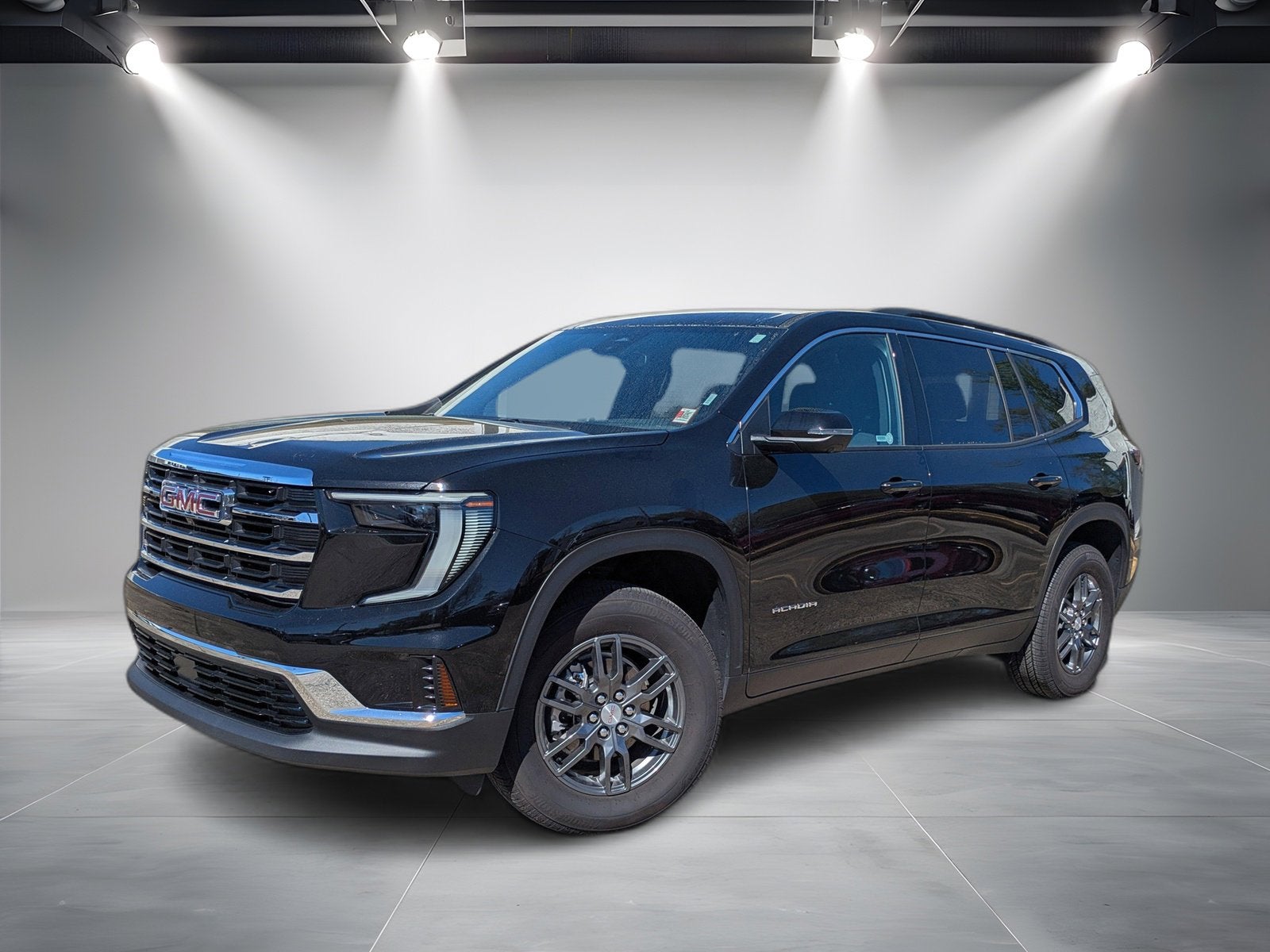 2025 GMC Acadia Elevation in Ebony Twilight Metallic — front three-quarter view