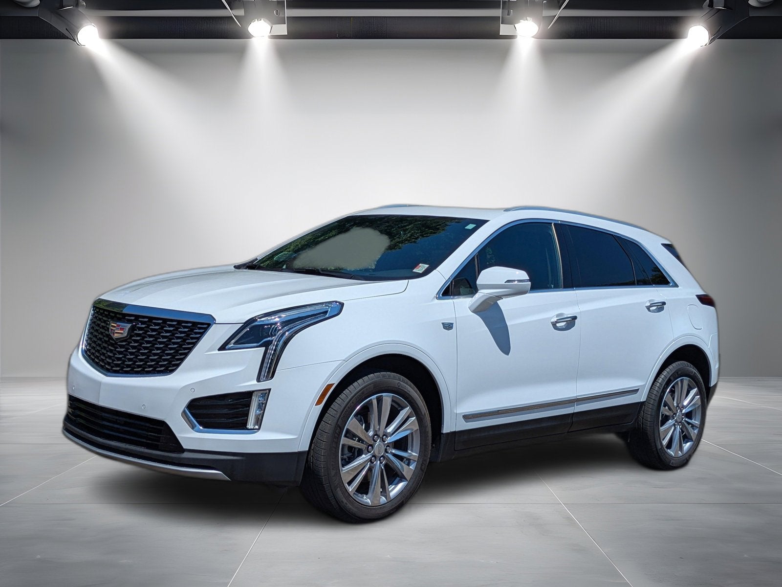 2024 Cadillac XT5 Premium Luxury in Mary Kay Pearl Tri-Coat V — front three-quarter view
