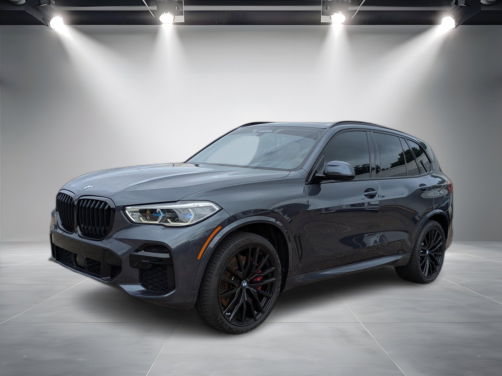 2022 BMW X5 M50i in Gray — front three-quarter view